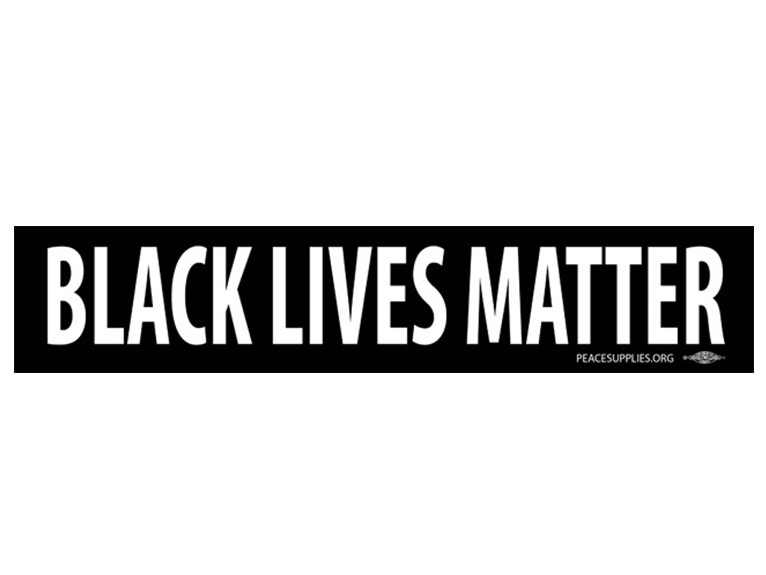 BLM 1.7\u201dx3\u201d White Vinyl Sticker Black Lives Matter Diecut Waterproof Isaiah Homies
