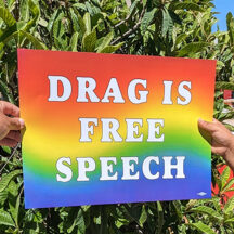 drag is free speech poster