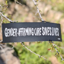 Gender Affirming Care Saves Lives Black Bumper Sticker